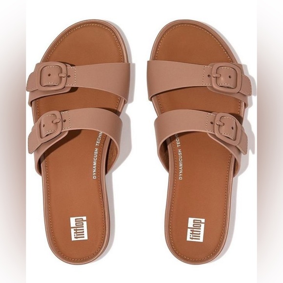 Fitflop Shoes - Fitflop Gracie Slide Leather Sandals in Dusty Pink Sz 10 great condition